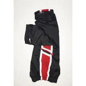 Vintage Nike Track Pants Black Red Y2K Windbreaker Swoosh Pants Baggy Gorpcore 4